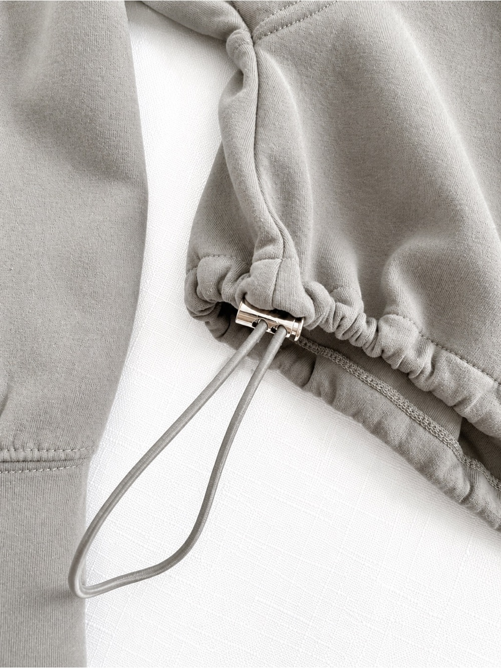 Abercrombie YPB Gray Cropped Drawstring Crewneck Sweatshirt Small Athletic - Picture 7 of 7